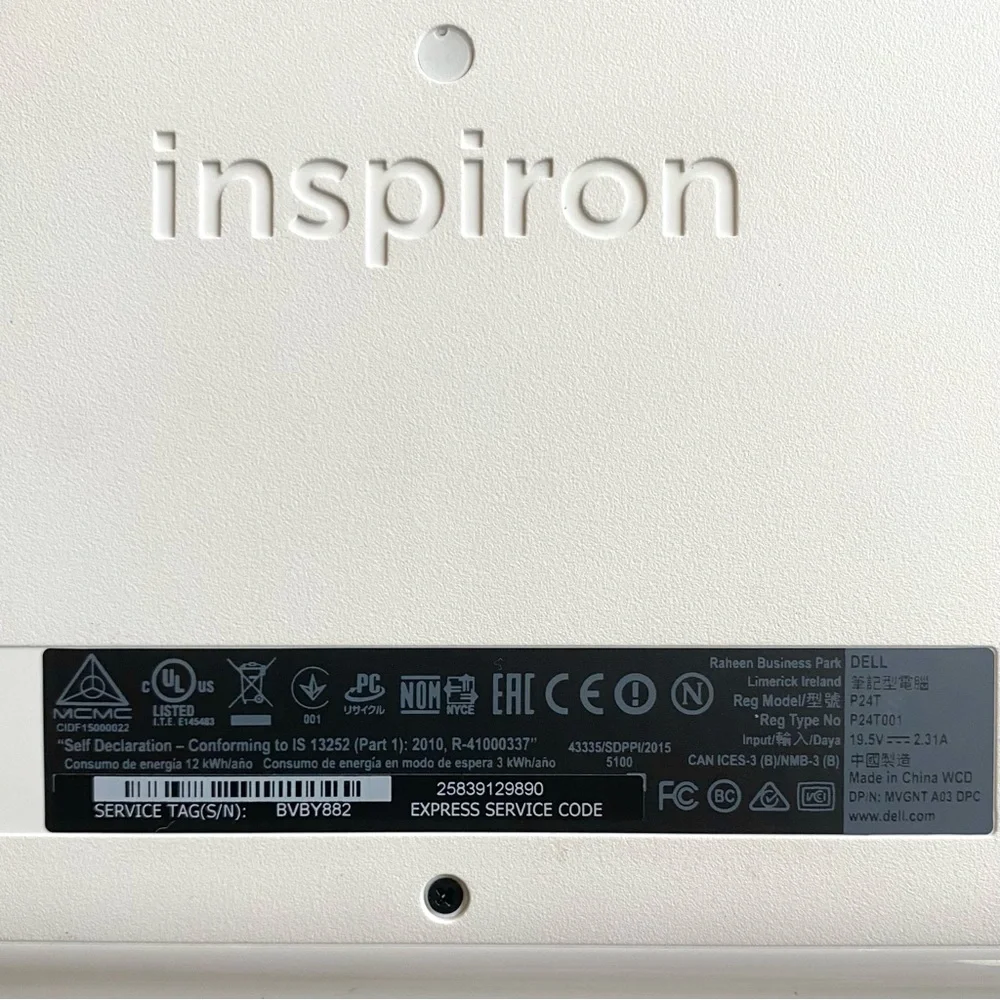 Inspiron 11.6-inch Laptop Intel Celeron 2GB Ram 32GB eMMC Flash Memory White